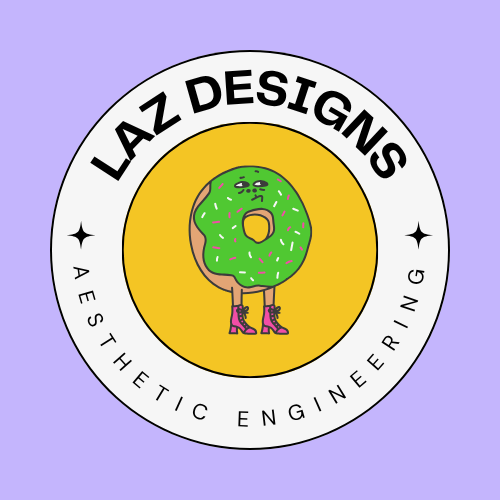Laz designs logo with text 'Laz designs'